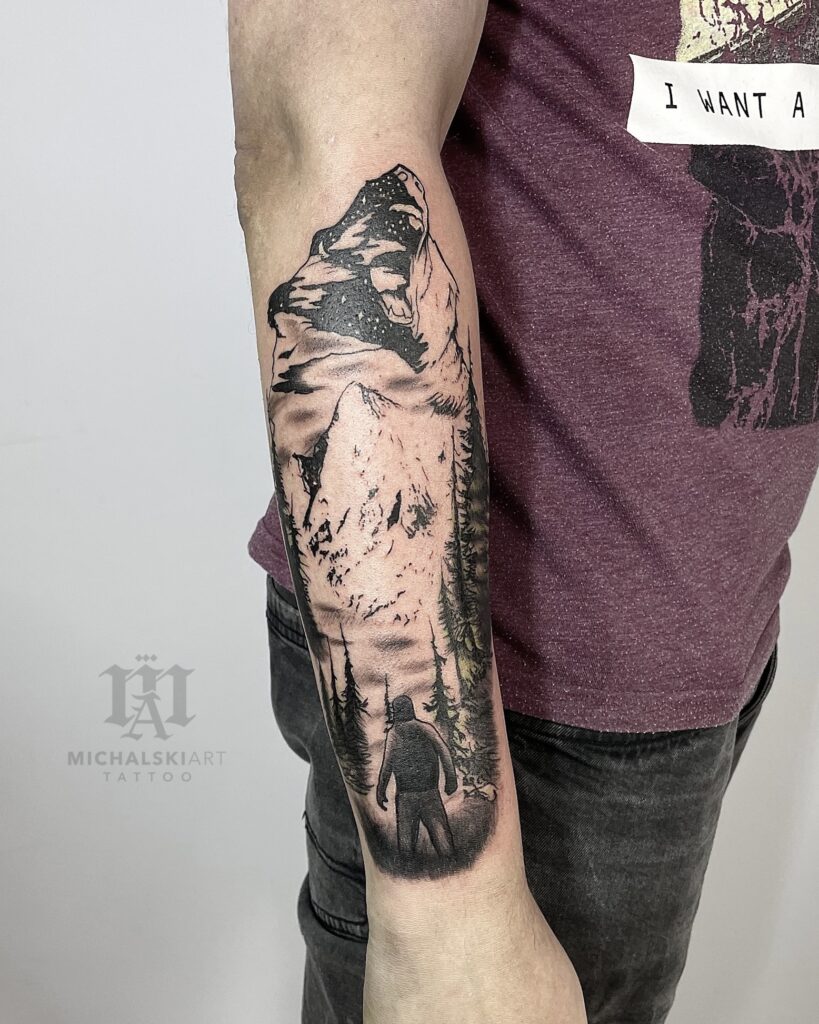 tatuaż góry